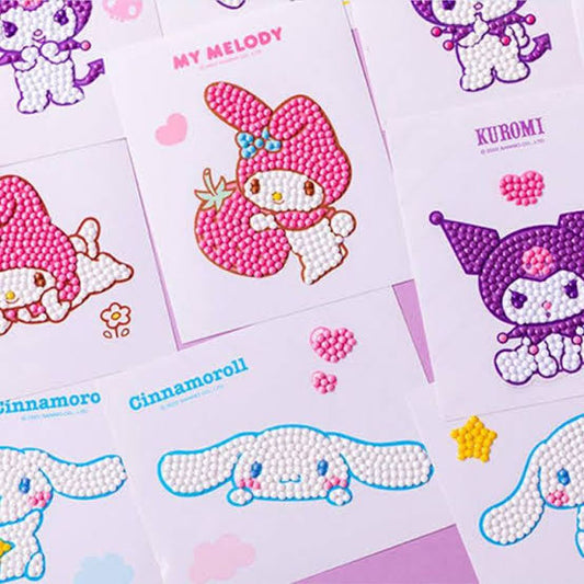 Set con 2 mini stickers DIY diamond personaje al azar