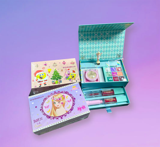 Set sombras y labiales en cajita musical